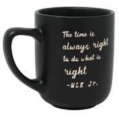 Wholesale - Debossed "The Time Is Always Right..." MLK Jr. Quote Pointy Mug with Inside Speckles C/P 24, UPC: 195010124713